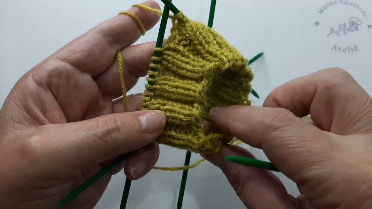 Como Tricotar Meia de Tricô  Festa das Meias - Ep3 - Punho - passo a passo