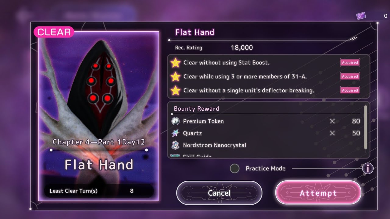 [Heaven Burns Red] 4.1 Flat Hand Anachrony - No Dream Tears - 8 Turns - Inori SS2 Strat