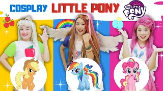 CÔNG CHÚA BIẾN HÌNH LITTLE PONY - PONY NGƯỜI THẬT dạo chơi trên Mây, Cầu Vồng và Trang Trại Táo