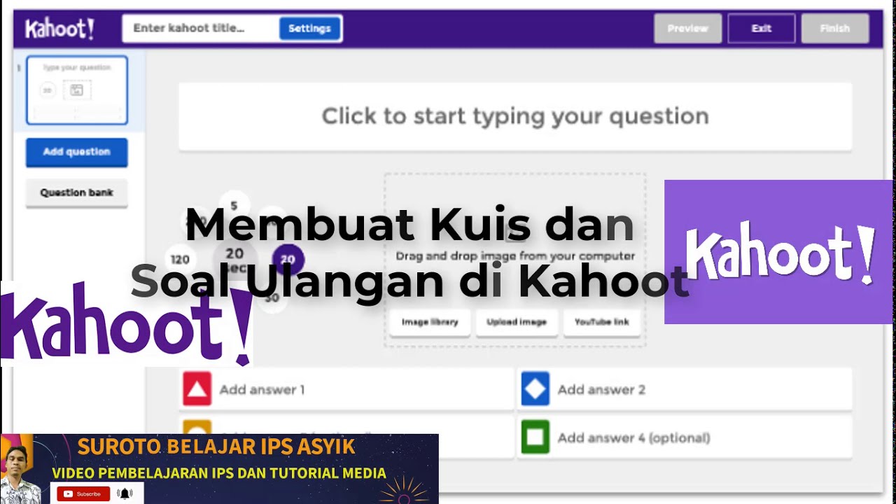 Membuat Kuis dan Soal Ulangan di Kahoot - YouTube