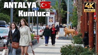 Walk In Antalyakumluca 2024 Local Bazaar City Center 4K 60 Fps