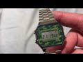 Casio retro style military style electronic digital wristwatch 3298 a168we