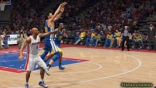 NBA Live 14 PS4 - Golden State Warriors vs Detroit Pistons - 2nd Qrt - HD