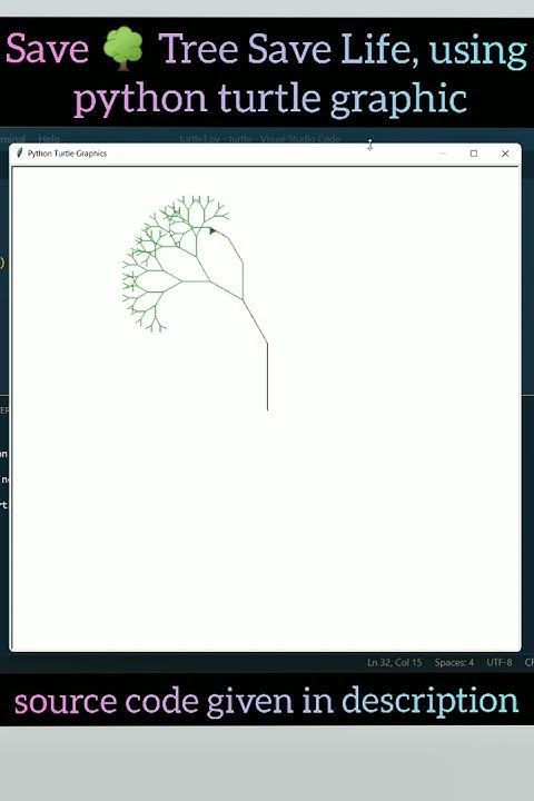 save 🌳 Tree || python turtle graphic design || #graphics - YouTube