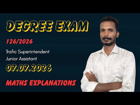 Trafic Superintendent / Junior Assistant Degree Level Exam 126/2026 ( 07.07.2026 )