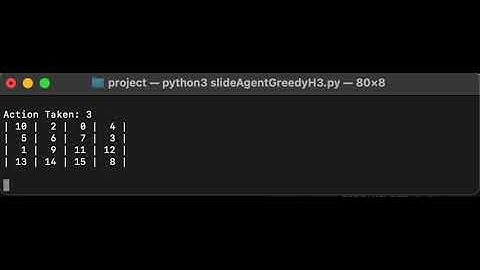 15-Puzzle Solve in Human Render Mode - AI