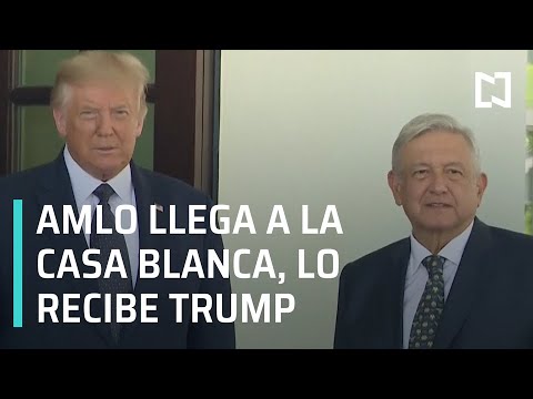 AMLO llega a la Casa Blanca; Lo recibe  Donald Trump - Las Noticias