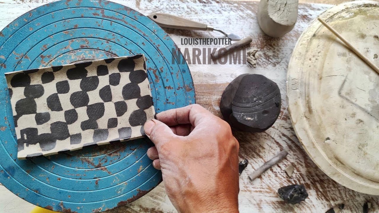 DIY Elegant Narikomi Black and White table ware pottery / ASMR EDITION