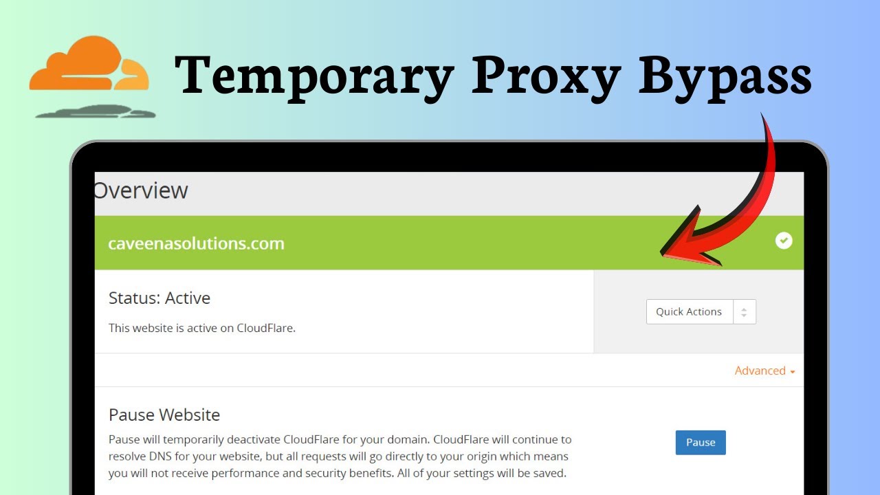 How to pause a domain from Cloudflare (Service Suspension)