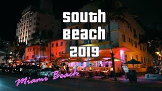 South Beach 4K 2019 Night | Прогулка по ночному Майами