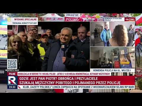 Prawnicy od 7 godzin szukają pana Piotra! Pełnomocniczka: Prawo do obrony jest jawnie łamane