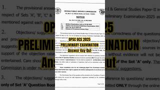 OPSC OCS 2025 PRELIMINARY EXAMINATION ANSWER KEY OUT.