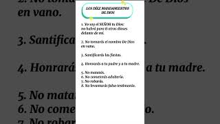 #shorts || Los Diez Mandamientos de Dios