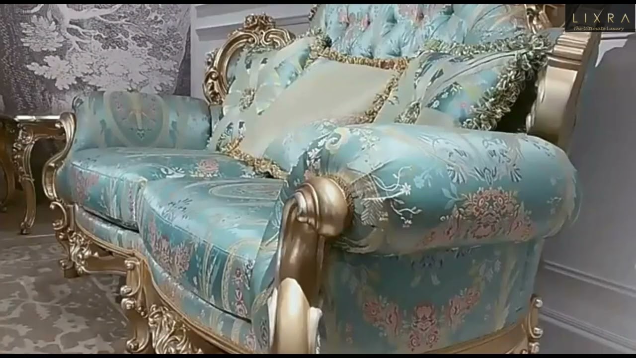 🎀 Liville European Floral Carved Sofa Set | Lixra.com - Model ID:- HM8145