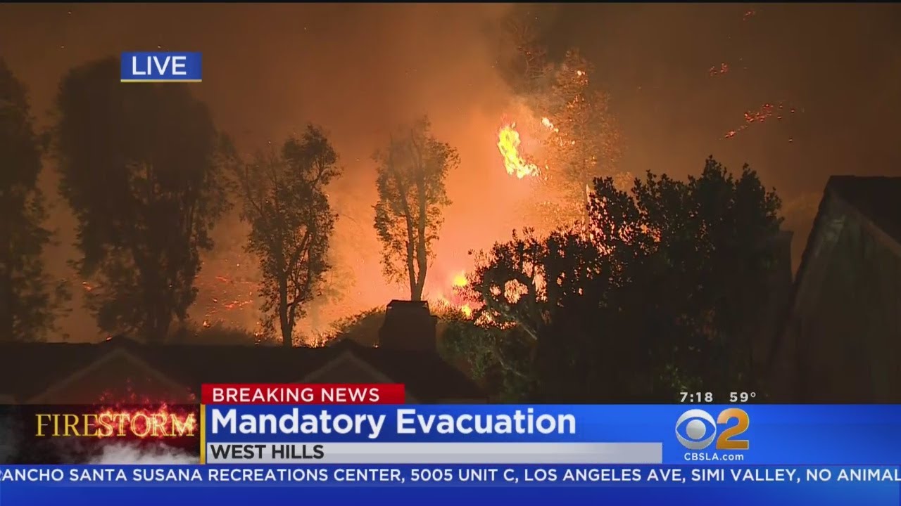 Mandatory Evacuation Ordered In West Hills, Power Lines On 101