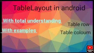 Tablelayout In Androidhow To Use Tablelayout In Androidandroid Developement Course For Beginners