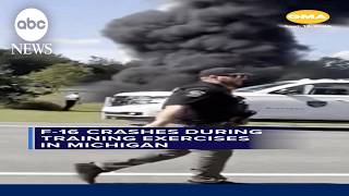 F-16 crashes during training exercises in Michigan