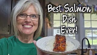 Honey Garlic Salmon ~ Fancy yet Farm Men Approved!