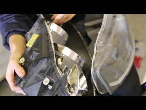 Audi A3/A4 - How to open headlight to separate and access to Remove Lens Glass from Bulb unit