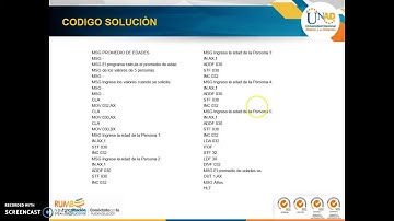 Programa Assembler con Simuproc