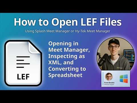 LEFファイル（Lenex XMLデータ）を開く方法