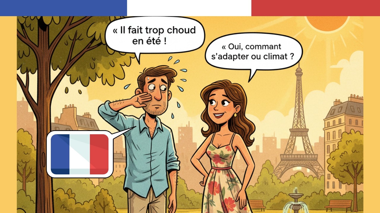 Easy French Conversation A2/B1 – Talking About Climate Change - Practice French Listening Naturally!