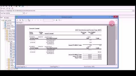 Reviewing Sage 100 ERP General Ledger Standard Journal Entry