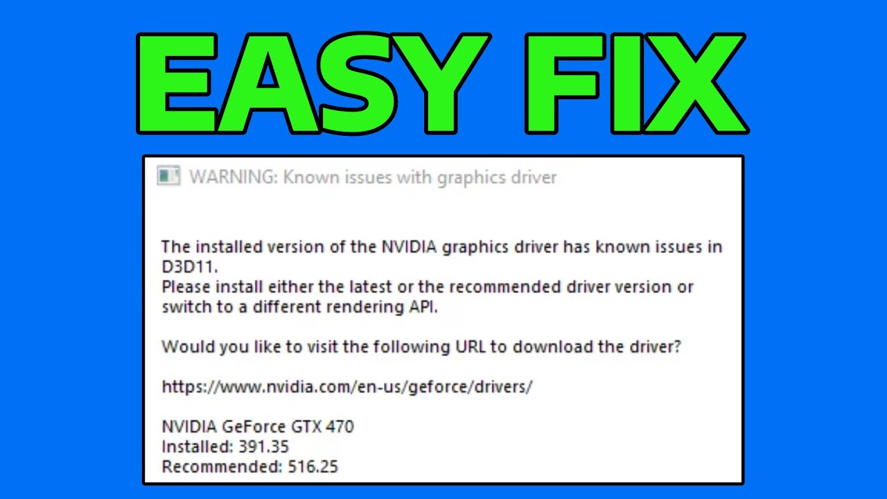 How To Fix The Installed Version Of The NVIDIA Graphics Driver Has ...