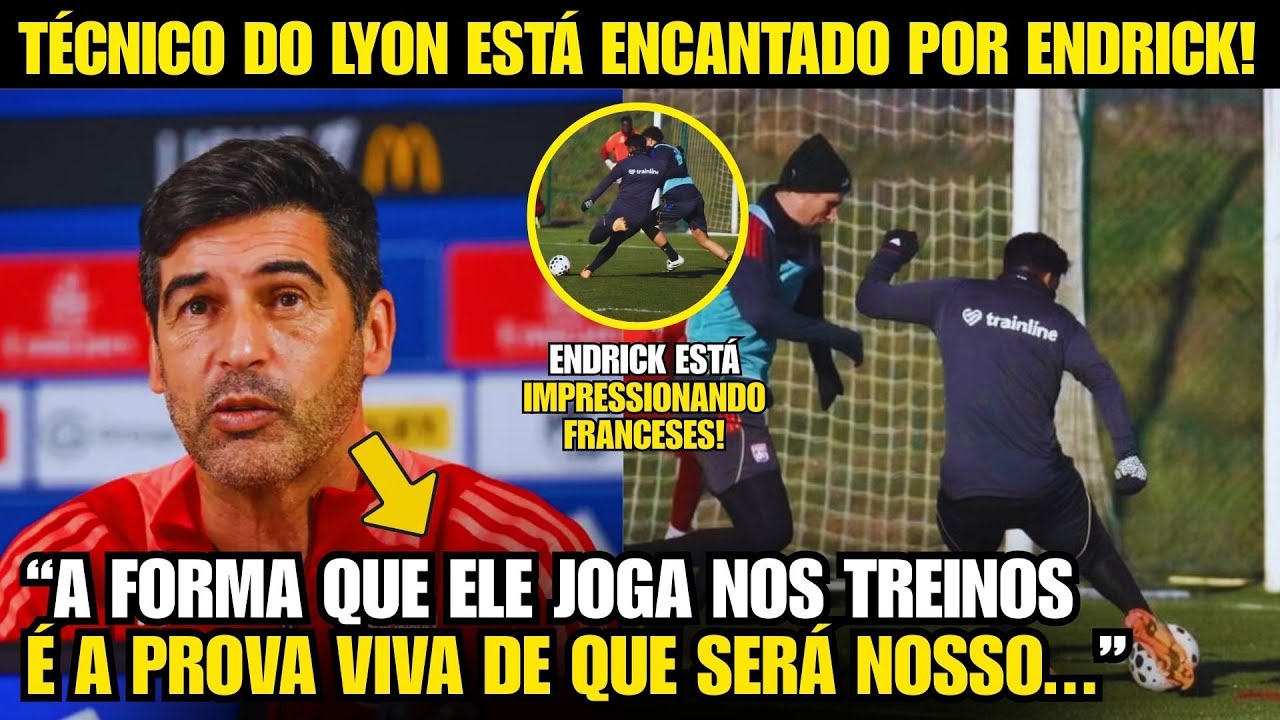 🚨NOSSA! OLHA COMO ENDRICK IMPRESSIONOU TÉCNICO DO LYON NO ULTIMO TREINO NA FRANÇA!