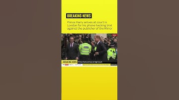 Prince Harry arrives at court in London for his phone hacking trial