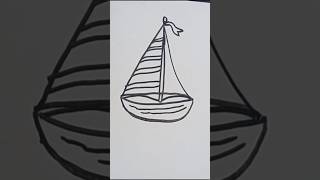How to draw a boat #shorts #newtrend #boat