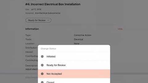 Procore   Superintendent   Close an Observation