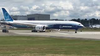 BOEING 777X FIRST TAXI TEST IN EVERETT, SEATTLE