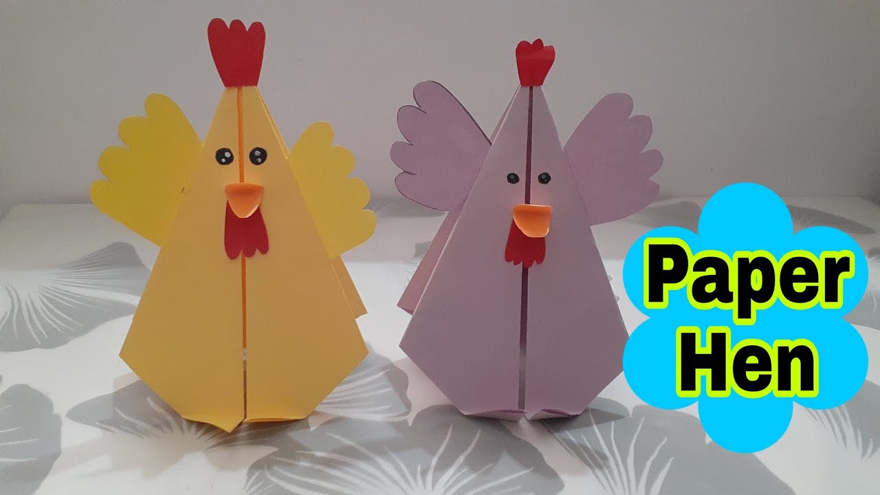 How To Make Moving Paper HEN Toy For Kids / Moving Paper Toys