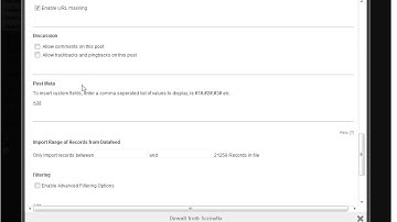 Datafeed Import plugin for Wordpress - Filtering an Import