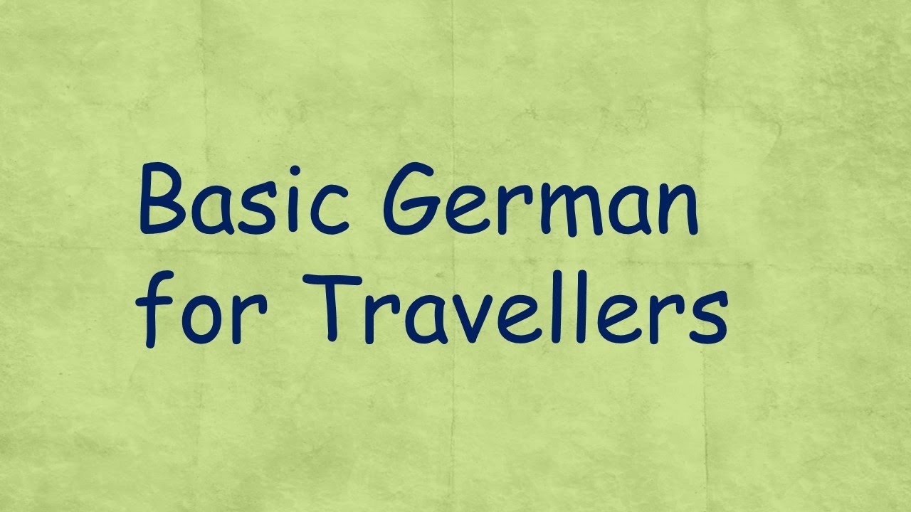 basic travel german