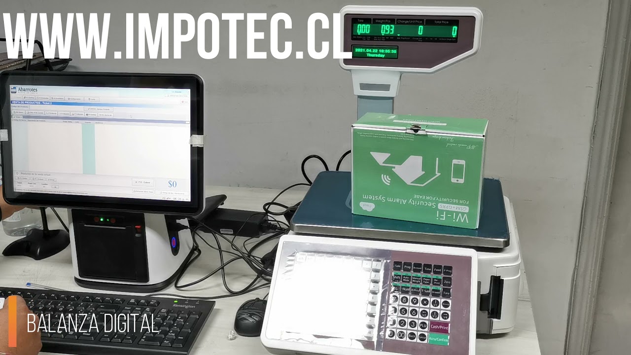 BALANZA DIGITAL COM IMPRESORA TERMICA DE ETIQUETAS