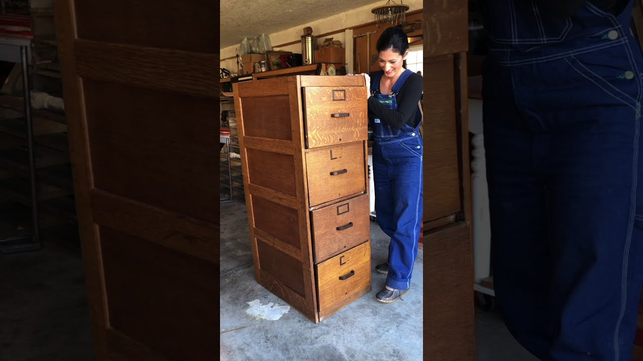 Filing Cabinet Repurposed As A Bench Miss Dewalt Youtube