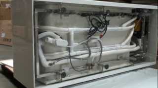 Clear Whirlpool Tub installation details for EAGO model AM152