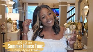 A Beauiful Glam House Tour With Summer Touches|NEUTRAL GLAM SUMMER HOME DECOR IDEAS|Decorate with me