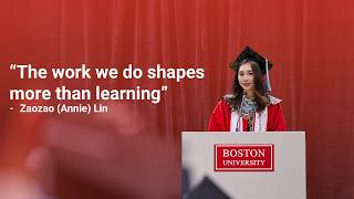 Address to BU Wheelock Class of 2026 Zaozao (Annie) Lin