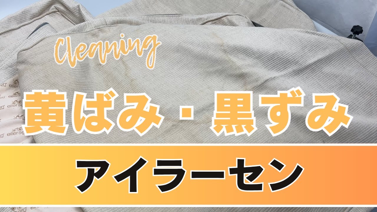 【諦めかけた高級ソファが蘇る】アイラーセンソファカバー、カビと黄ばみのシミ抜き事例