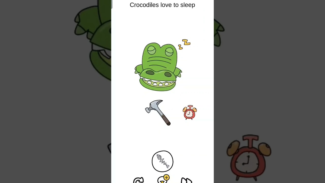 brain out level 106 Crocodiles love to sleep 