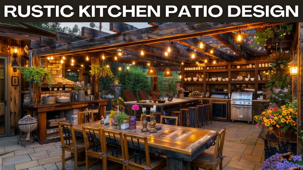 Rustic Kitchen Patio Design Ideas | Outdoor Kitchen Interior Design ...