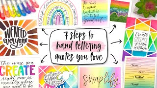 Hand Lettering Quotes You Love in 7 Steps! | Calligraphy Tutorial for Beginners