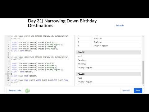 Narrowing Down Birthday Destinations with SQL IN Operator| Day 31 SQL