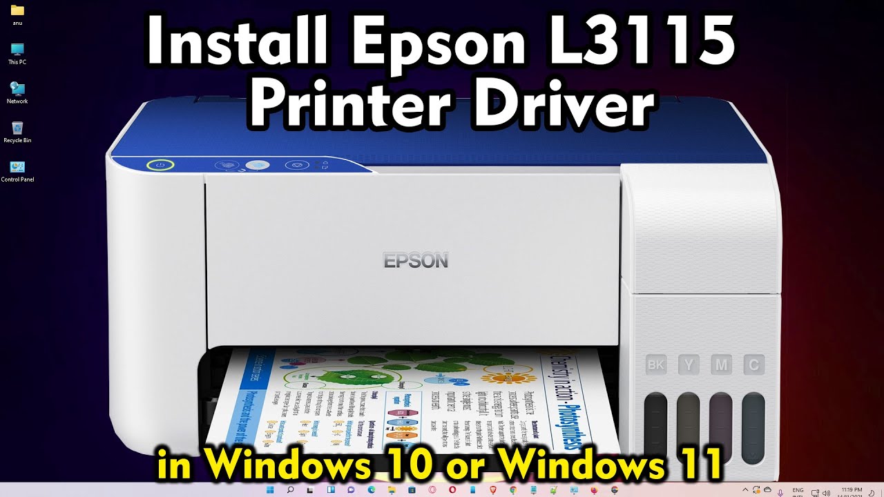 How to Install L3115 Printer in Windows 10 or Windows 11 - YouTube
