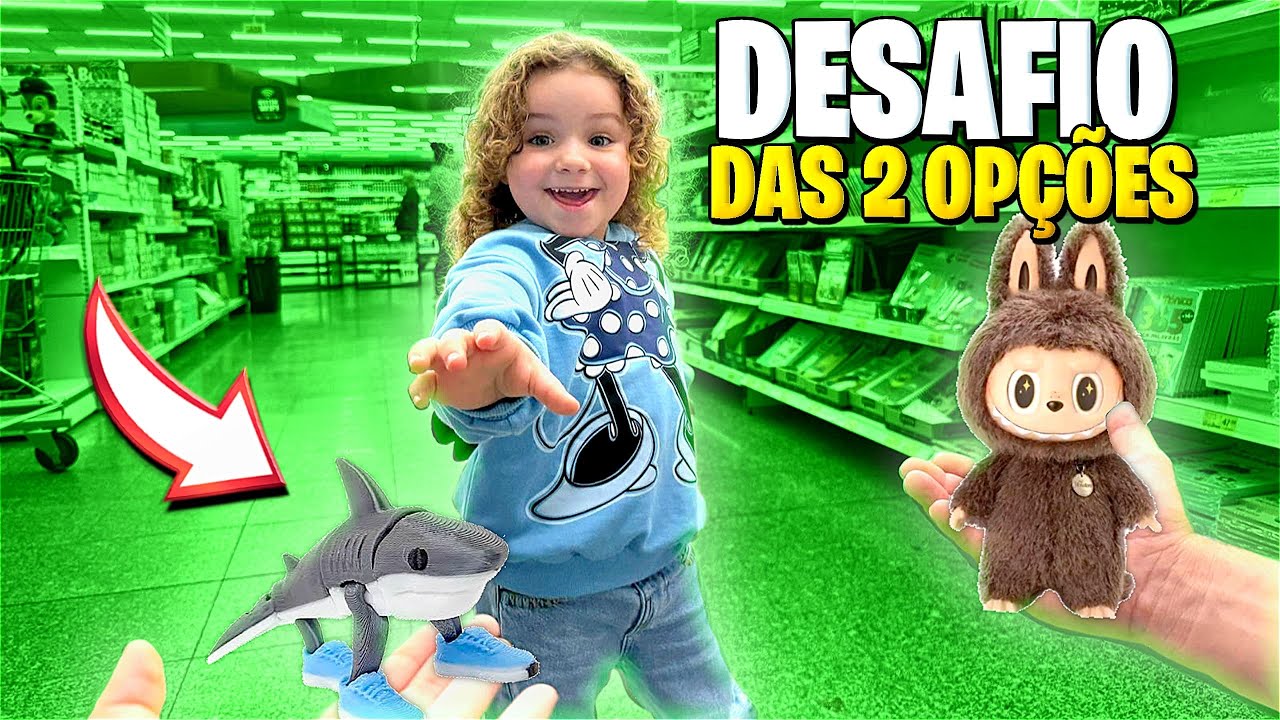 DESAFIO DAS DUAS OPÇÕES PRESENTE DE ANIVERSÁRIO DA DIVA | tralalero tralala vs Labubu