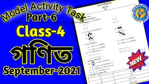 Class 4 Math (গণিত) //Model Activity Task part-6// (NEW) Full Solve WBBSE