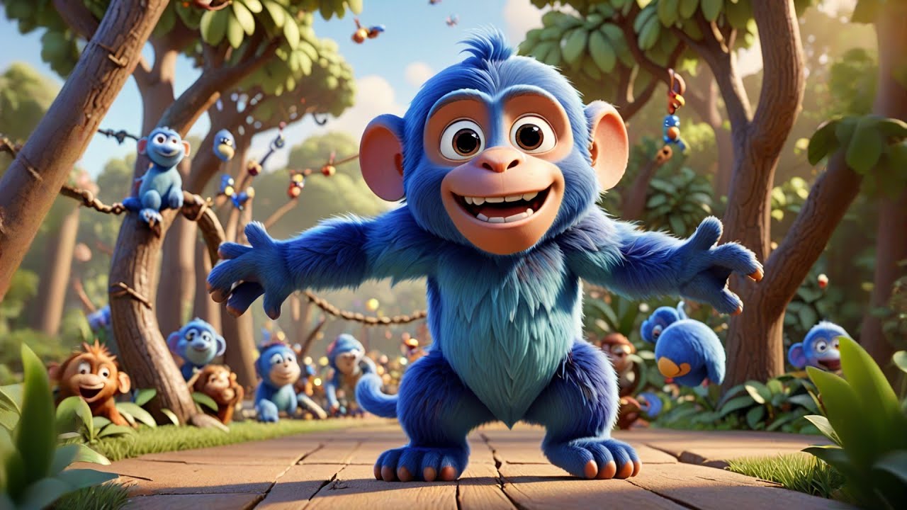 Max the Monkey Swings | Fun Animal Action Song for Kids | Playful Rhyme for Toddlers